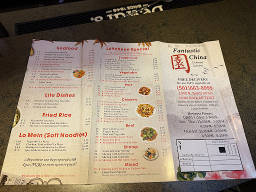 Fantastic China menu 3